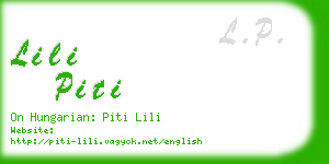 lili piti business card